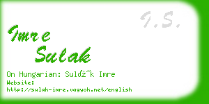 imre sulak business card